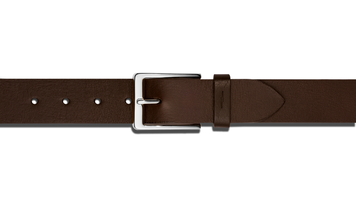 1 1/2" Lightning Bolt Keeper Belt - Deep Brown