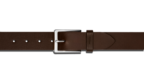 1 1/2" Lightning Bolt Keeper Belt - Deep Brown