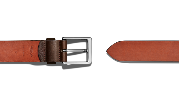 1 1/2" Lightning Bolt Keeper Belt - Deep Brown