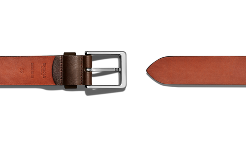 1 1/2" Lightning Bolt Keeper Belt - Deep Brown