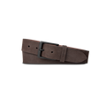 1 1/2" Lightning Bolt Keeper Belt Nubuck - Dark Brown
