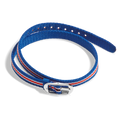 10mm Blue/White/Red Nylon Watch Strap - Blush / Coral / Bourbon