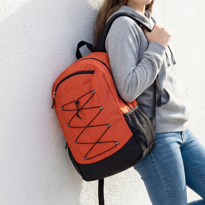 12 Wholesale 19" Bungee Backpack in 6 Colors & 12 Bulk School Supply Kits of Your Choice