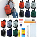12 Wholesale 19" Bungee Backpack in 6 Colors & 12 Bulk School Supply Kits of Your Choice