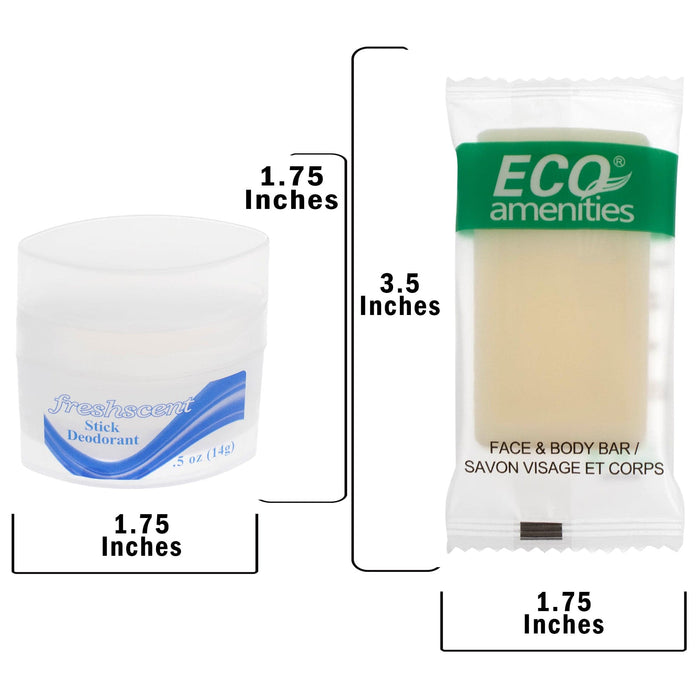 14 Piece Premium Wholesale Hygiene Kits - Travel Toiletry Supplies - Bulk Case of 48