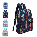15" Kids Basic Wholesale Backpack in Assorted Girls Prints - Bulk Case of 24
