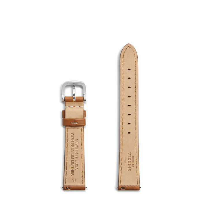 16mm Leather Watch Strap - Tan