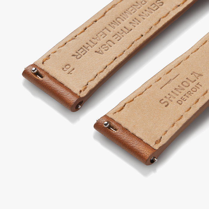 16mm Leather Watch Strap - Tan