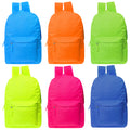 17" Kids Bright Wholesale Backpack in 6 Colors - Bulk Case of 24 Backpacks