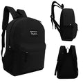 17" Wholesale Backpacks In Black | Padded Back | Bulk Case of 24 Bookbags