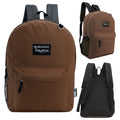 17" Wholesale Backpacks In Brown | Padded Back | Bulk Case of 24 Bookbags