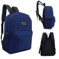 17" Wholesale Backpacks In Navy Blue | Padded Back | Bulk Case of 24 Bookbags