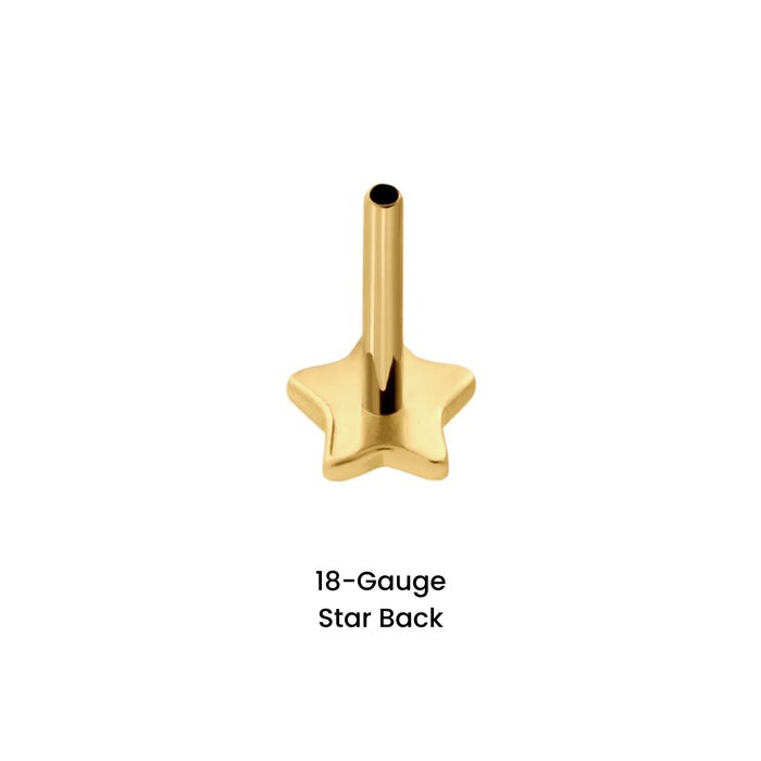 18 Gauge Special Shapes Flat Back Earring Back (Choose a Length)