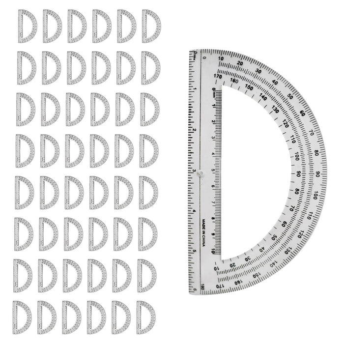 180 Degree Wholesale Protractors - Bulk School Supplies - Bulk Case of 96