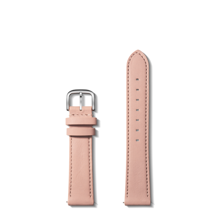 18mm Blush Leather Watch Strap - Blush