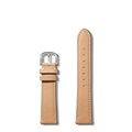 18mm Natural Leather Watch Strap - Natural