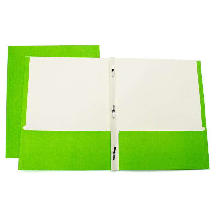 2 Pocket Wholesale Folders for School - 7 Assorted Colors - Bulk Case of 100 Folders