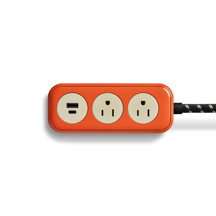 2 Port Power Supply - Tangerine