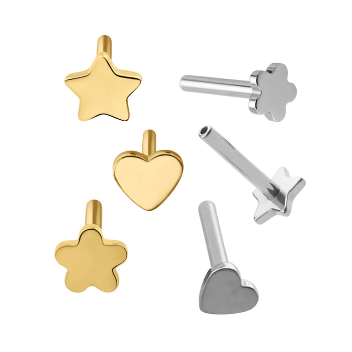 20 Gauge Special Shapes Flat Back Earring Back (Choose a Length)