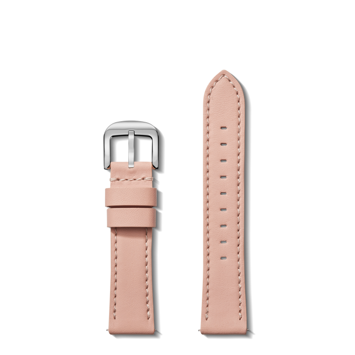 20mm Blush Leather Watch Strap - Blush
