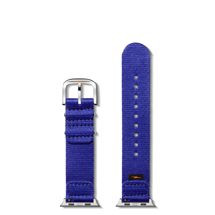20mm Cobalt Blue Split Nylon Apple Watch Strap - Cobalt