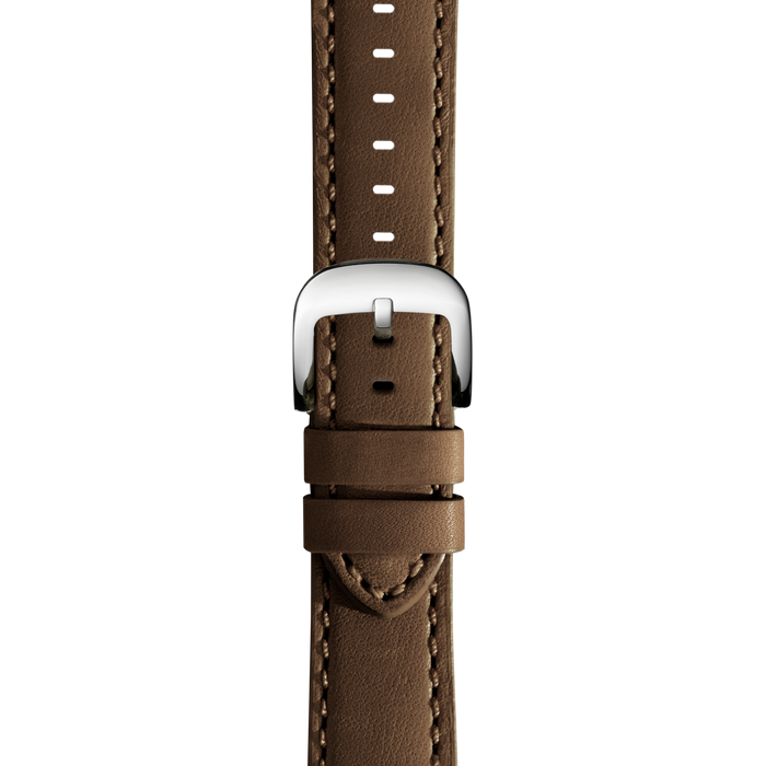 20mm Dark Nut Brown Leather Watch Strap - Dark Nut Brown
