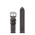 20mm Grizzly Black Leather Watch Strap - Grizzly Black
