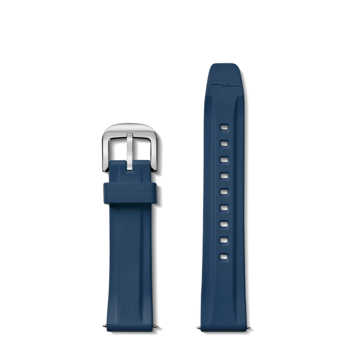 20mm Midnight Blue Rubber Watch Strap - Midnight Blue