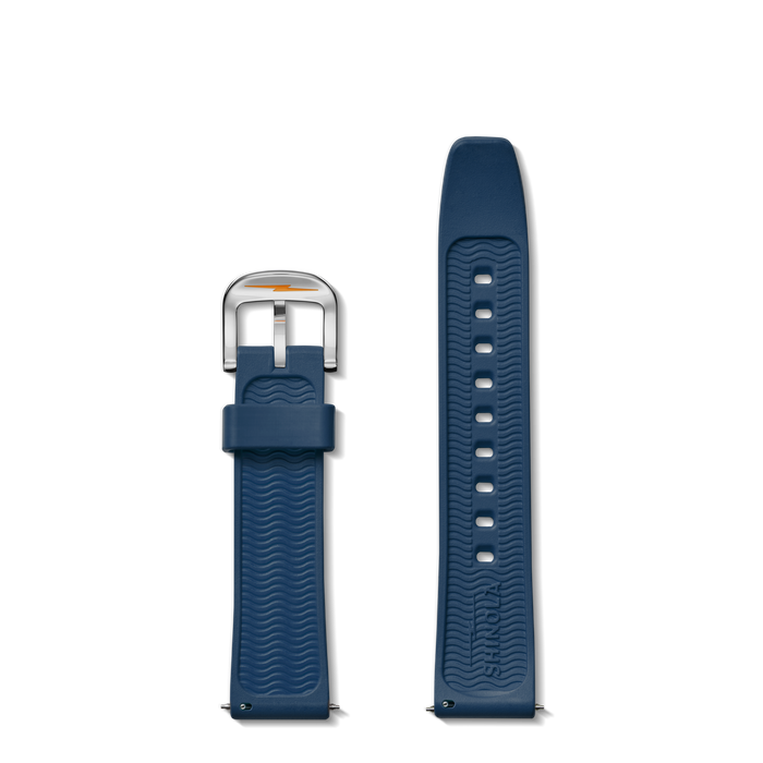 20mm Midnight Blue Rubber Watch Strap - Midnight Blue