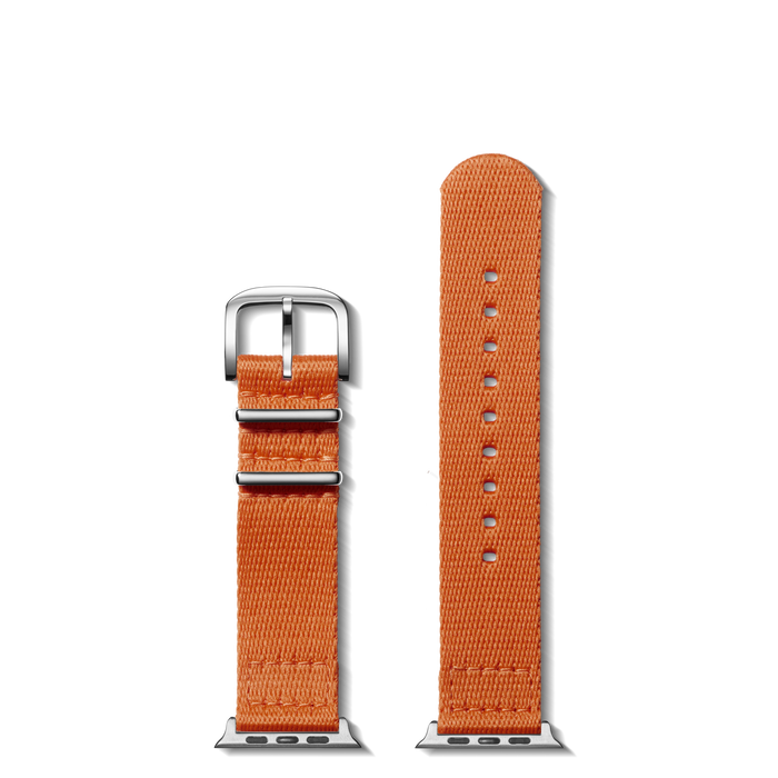 20mm Orange Split Nylon Apple Watch Strap - Orange