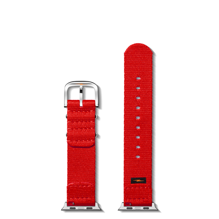 20mm Red Split Nylon Apple Watch Strap - Red