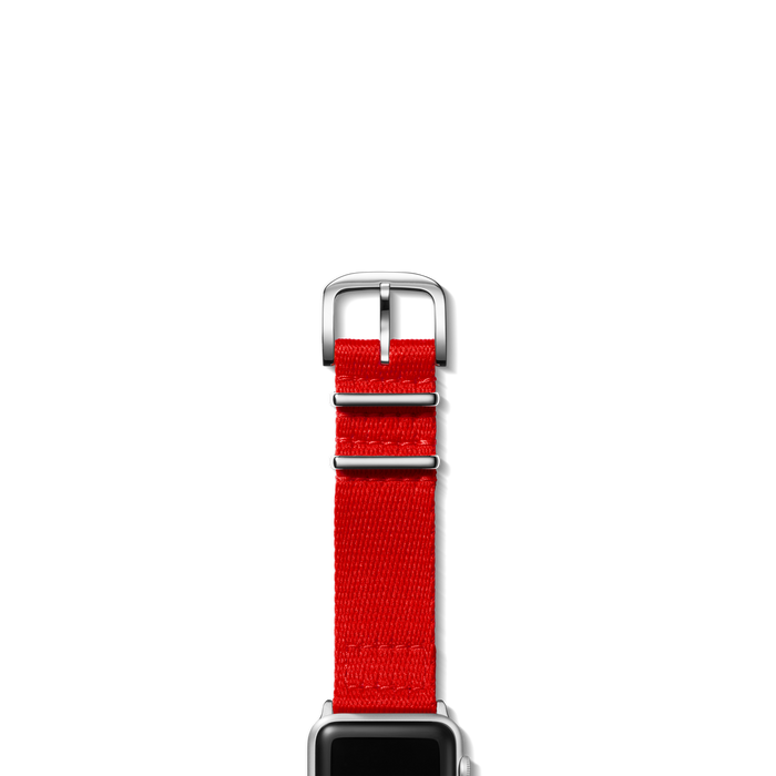 20mm Red Split Nylon Apple Watch Strap - Red