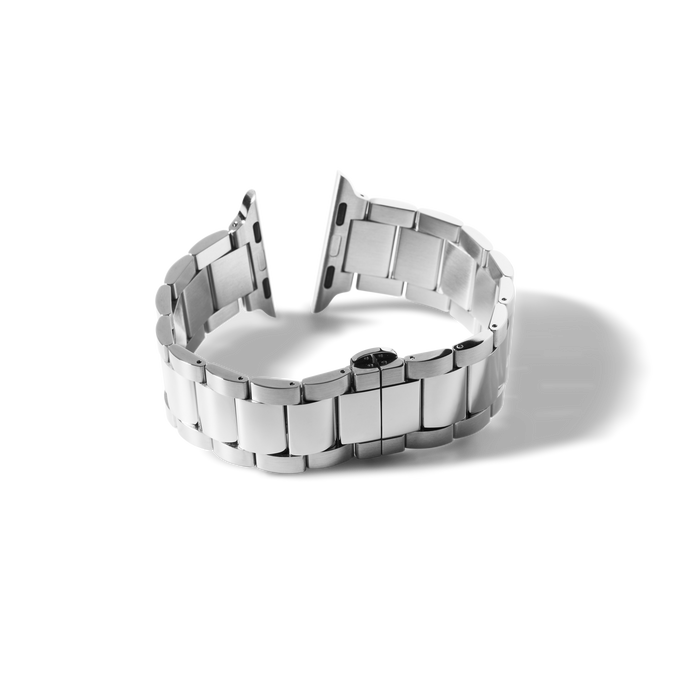 20mm Stainless Steel 3-Link Apple Watch Bracelet - Stainless Steel