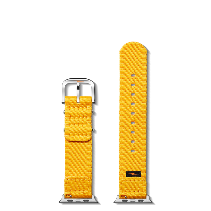 20mm Yellow Split Nylon Apple Watch Strap - Yellow