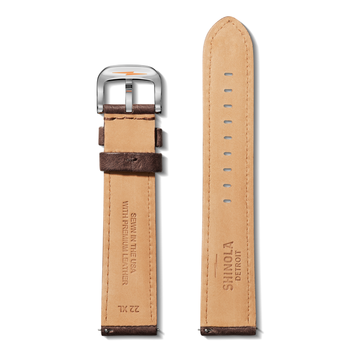 22mm Cattail Leather Watch Strap (XL) - Cattail