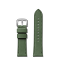 24mm Green Leather Watch Strap - Green