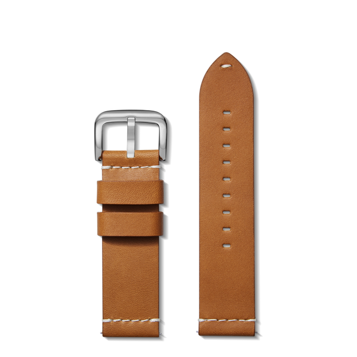 24mm Tan Leather Watch Strap - Tan