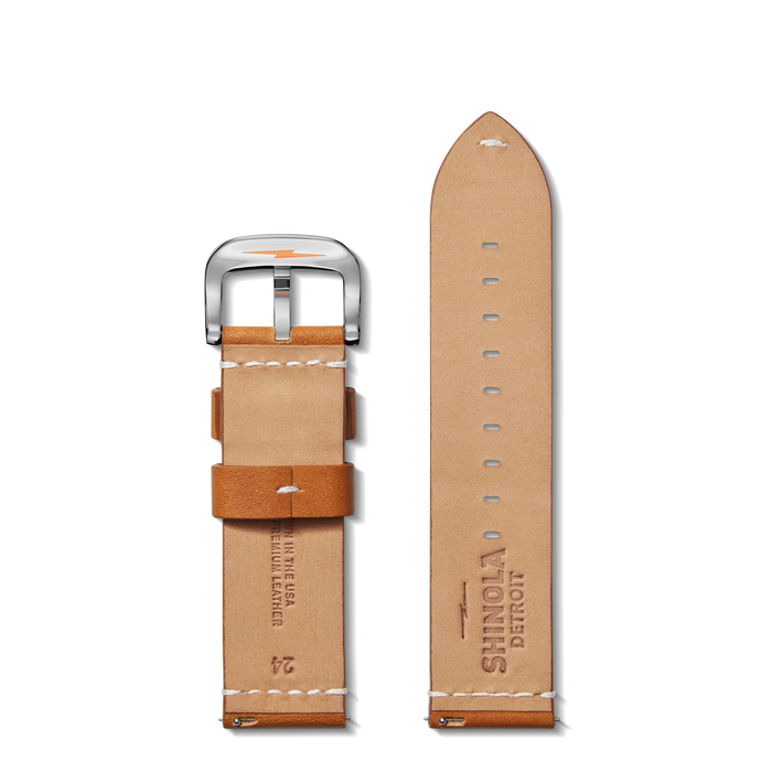 24mm Tan Leather Watch Strap - Tan