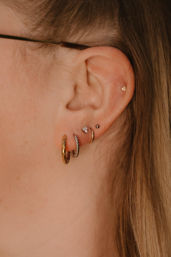 2mm Micro Dot Flat Back Stud - Surgical Steel