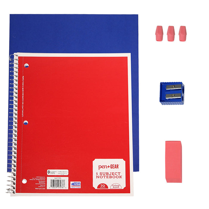 34 Piece Premium Pre-Packaged Wholesale School Supply Kits - Bulk Case of 24 Kits