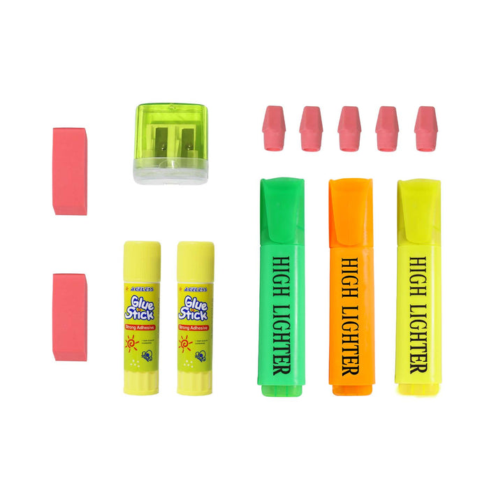 36 Piece Wholesale School Supply Kits for Students - Bulk Case of 48 Kits