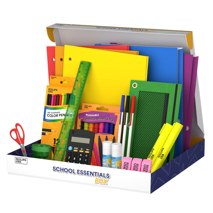 40 Piece Secondary School Wholesale School Supply Kits in a Box - Bulk Case of 12 Kits