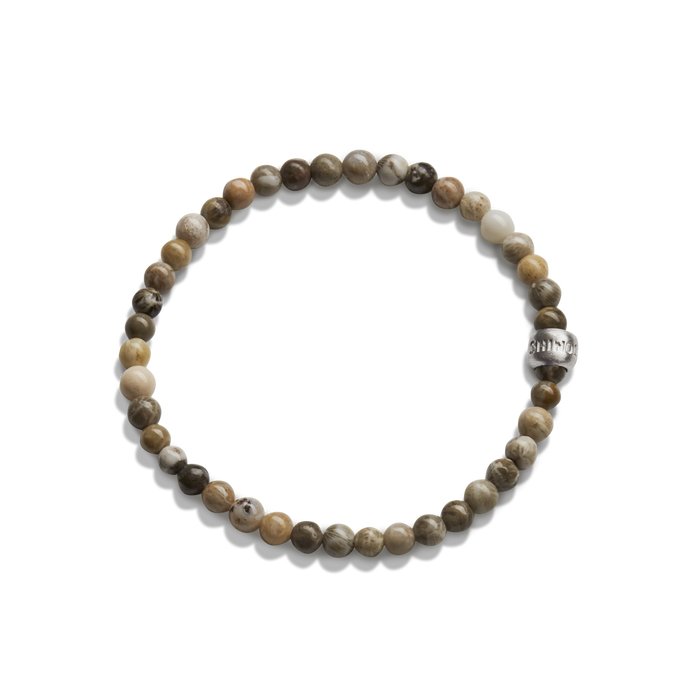 4mm Beaded Petoskey Bracelet - Petoskey
