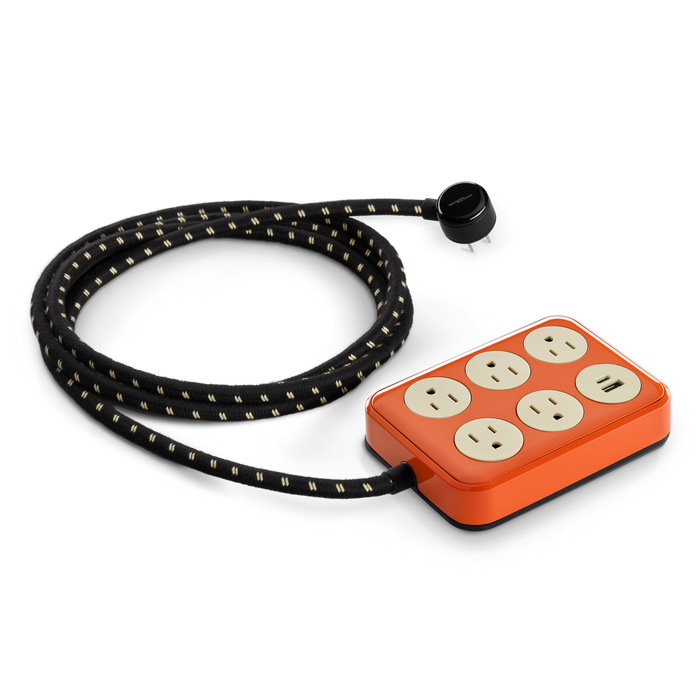 5 Port Power Supply - Tangerine