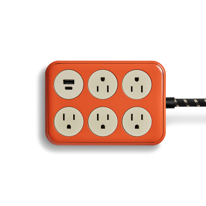 5 Port Power Supply - Tangerine