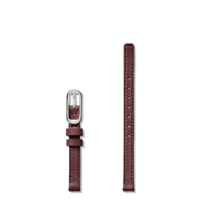 8mm Merlot Leather Watch Strap - Merlot