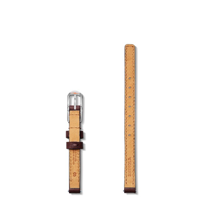 8mm Merlot Leather Watch Strap - Merlot
