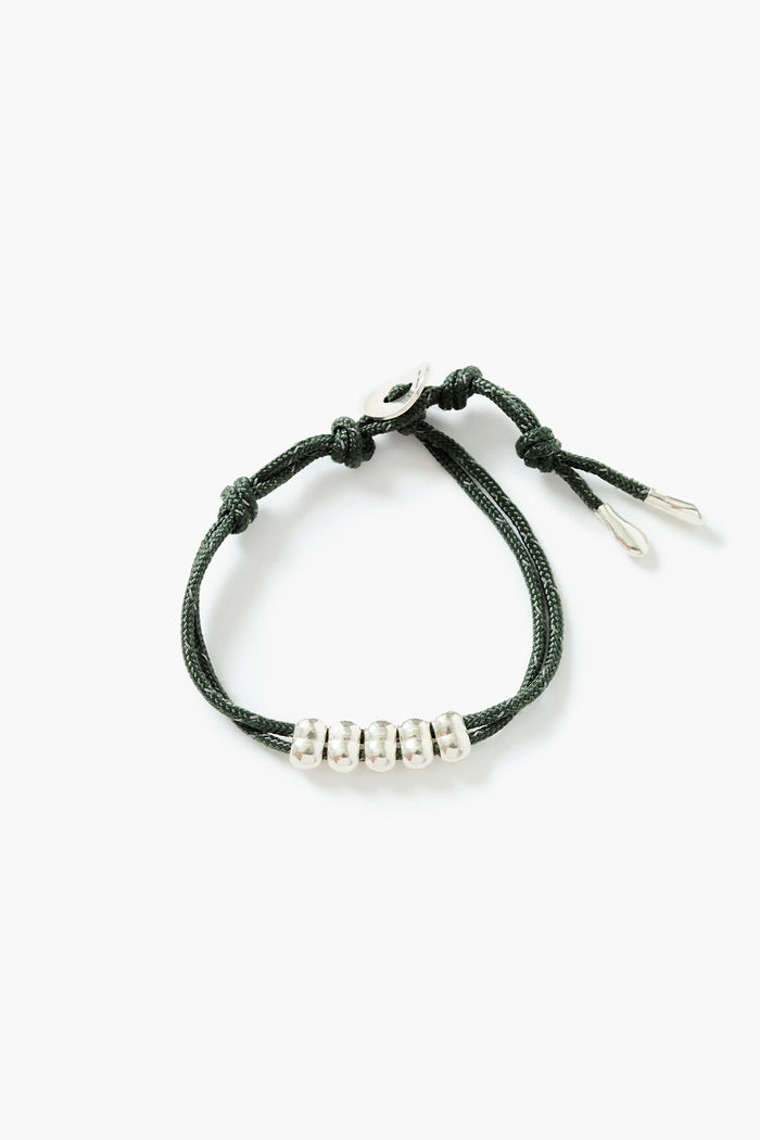 Abacus Single Wrap Bracelet Green
