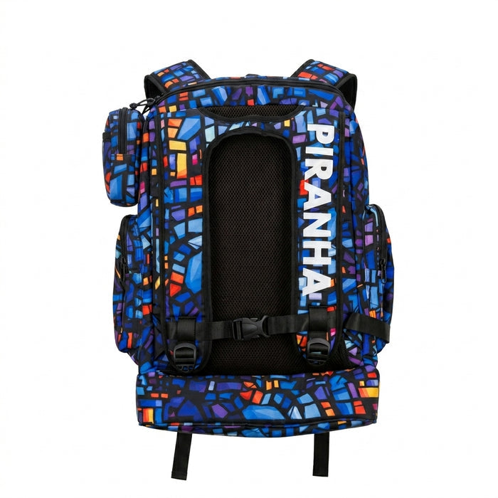 Abstract Print Sports Backpack With Shoe Compartment