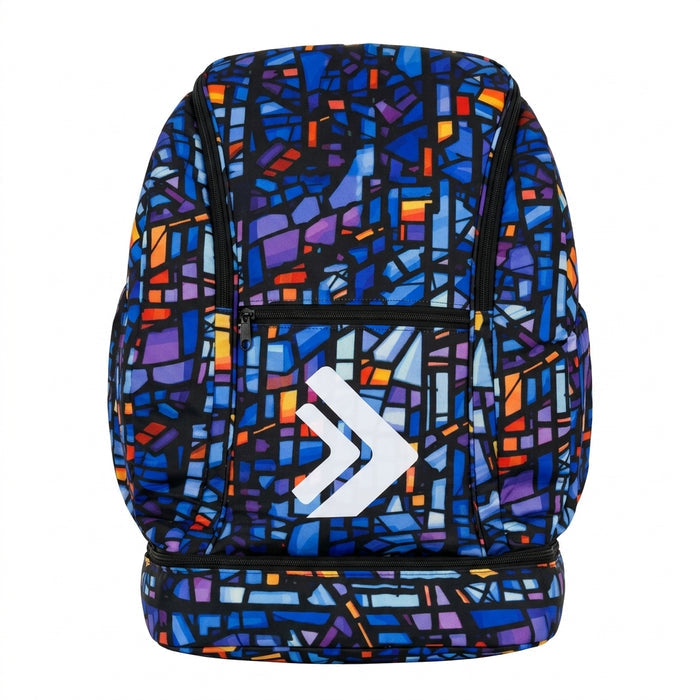 Abstract Print Sports Backpack With Shoe Compartment